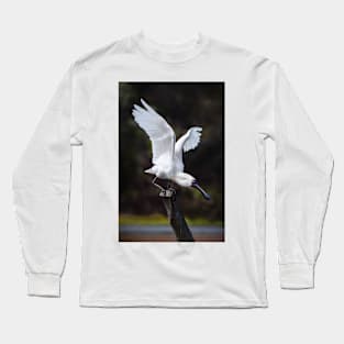 Royal Spoonbill nails the landing Long Sleeve T-Shirt